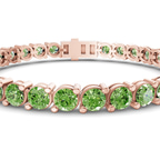 14ct Rose Gold Aelia Round Lab Diamond Tennis Bracelet (2 Ct. Tw.) right