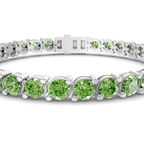 9ct White Gold Aelia Round Lab Diamond Tennis Bracelet (2 Ct. Tw.) right