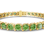 14ct Yellow Gold Aelia Round Lab Diamond Tennis Bracelet (2 Ct. Tw.) right