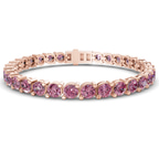 14ct Rose Gold Aelia Round Lab Diamond Tennis Bracelet (2 Ct. Tw.) front image