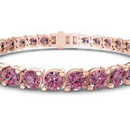 14ct Rose Gold Aelia Round Lab Diamond Tennis Bracelet (2 Ct. Tw.) right