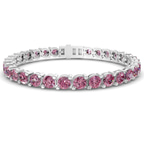 9ct White Gold Aelia Round Lab Diamond Tennis Bracelet (2 Ct. Tw.) front image