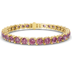 14ct Yellow Gold Aelia Round Lab Diamond Tennis Bracelet (2 Ct. Tw.) front image