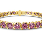 14ct Yellow Gold Aelia Round Lab Diamond Tennis Bracelet (2 Ct. Tw.) right