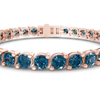 14ct Rose Gold Aelia Round Lab Diamond Tennis Bracelet (2 Ct. Tw.) right