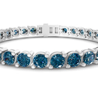 9ct White Gold Aelia Round Lab Diamond Tennis Bracelet (2 Ct. Tw.) right