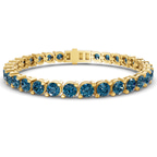 14ct Yellow Gold Aelia Round Lab Diamond Tennis Bracelet (2 Ct. Tw.) front image
