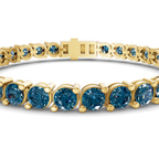 14ct Yellow Gold Aelia Round Lab Diamond Tennis Bracelet (2 Ct. Tw.) right