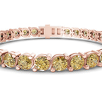14ct Rose Gold Aelia Round Lab Diamond Tennis Bracelet (2 Ct. Tw.) right