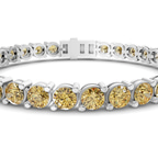 9ct White Gold Aelia Round Lab Diamond Tennis Bracelet (2 Ct. Tw.) right