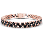 14ct Rose Gold Isidora Round Double Row Lab Diamond Tennis Bracelet (4 Ct. Tw.) front image
