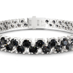 9ct White Gold Isidora Round Double Row Lab Diamond Tennis Bracelet (4 Ct. Tw.) right