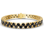 9ct Yellow Gold Isidora Round Double Row Lab Diamond Tennis Bracelet (4 Ct. Tw.) front image