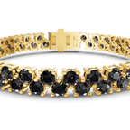 9ct Yellow Gold Isidora Round Double Row Lab Diamond Tennis Bracelet (4 Ct. Tw.) right