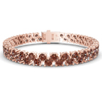 14ct Rose Gold Isidora Round Double Row Lab Diamond Tennis Bracelet (4 Ct. Tw.) front image
