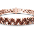 14ct Rose Gold Isidora Round Double Row Lab Diamond Tennis Bracelet (4 Ct. Tw.) right