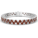 9ct White Gold Isidora Round Double Row Lab Diamond Tennis Bracelet (4 Ct. Tw.) front image