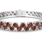 9ct White Gold Isidora Round Double Row Lab Diamond Tennis Bracelet (4 Ct. Tw.) right