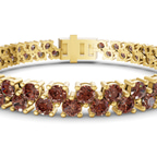 9ct Yellow Gold Isidora Round Double Row Lab Diamond Tennis Bracelet (4 Ct. Tw.) right