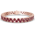 14ct Rose Gold Isidora Round Double Row Lab Diamond Tennis Bracelet (4 Ct. Tw.) front image