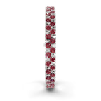 14ct Rose Gold Isidora Round Double Row Lab Diamond Tennis Bracelet (4 Ct. Tw.) left