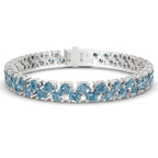 14ct White Gold Isidora Round Double Row Lab Diamond Tennis Bracelet (4 Ct. Tw.) front image