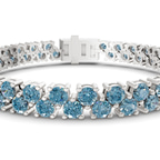 14ct White Gold Isidora Round Double Row Lab Diamond Tennis Bracelet (4 Ct. Tw.) right