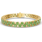9ct Yellow Gold Isidora Round Double Row Lab Diamond Tennis Bracelet (4 Ct. Tw.) front image