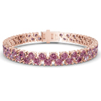14ct Rose Gold Isidora Round Double Row Lab Diamond Tennis Bracelet (4 Ct. Tw.) front image