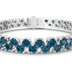14ct White Gold Isidora Round Double Row Lab Diamond Tennis Bracelet (4 Ct. Tw.) right