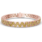14ct Rose Gold Isidora Round Double Row Lab Diamond Tennis Bracelet (4 Ct. Tw.) front image