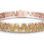 14ct Rose Gold Isidora Round Double Row Lab Diamond Tennis Bracelet (4 Ct. Tw.) right