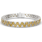 9ct White Gold Isidora Round Double Row Lab Diamond Tennis Bracelet (4 Ct. Tw.) front image