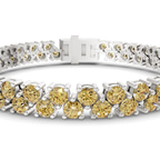 9ct White Gold Isidora Round Double Row Lab Diamond Tennis Bracelet (4 Ct. Tw.) right