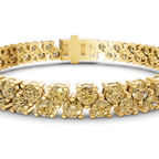 9ct Yellow Gold Isidora Round Double Row Lab Diamond Tennis Bracelet (4 Ct. Tw.) right