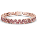 14ct Rose Gold Isidora Round Double Row Lab Diamond Tennis Bracelet (4 Ct. Tw.) front image