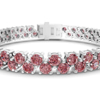 Platinum Isidora Round Double Row Lab Diamond Tennis Bracelet (4 Ct. Tw.) right