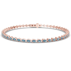 14kt Rose Gold Serene Pear Lab Diamond Tennis Bracelet (7 Ct. Tw.) front image