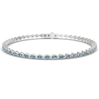 Platinum Serene Pear Lab Diamond Tennis Bracelet (3 Ct. Tw.) front image