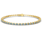 14ct Yellow Gold Serene Pear Lab Diamond Tennis Bracelet (7 Ct. Tw.) front image