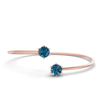 14kt Rose Gold Elora Flexi Lab Diamond Bangle Bracelet (1 Ct. Tw.) front image