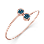 14kt Rose Gold Cleo Flexi Lab Diamond Bangle Bracelet (1 Ct. Tw.) right