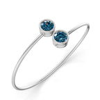 14kt White Gold Cleo Flexi Lab Diamond Bangle Bracelet (1 Ct. Tw.) right