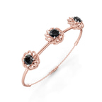 14ct Rose Gold Spiral Eleve Round Lab Diamond openable bracelet (1 Ct. Tw.) right