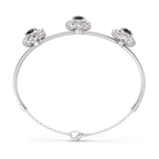 14ct White Gold Spiral Eleve Round Lab Diamond openable bracelet (1 Ct. Tw.) left