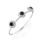14ct White Gold Spiral Eleve Round Lab Diamond openable bracelet (1 Ct. Tw.) right