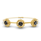 14kt Yellow Gold Spiral Eleve Round Lab Diamond openable bracelet (1 Ct. Tw.) front image