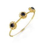 14kt Yellow Gold Spiral Eleve Round Lab Diamond openable bracelet (1 Ct. Tw.) right