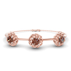 14kt Rose Gold Spiral Eleve Round Lab Diamond openable bracelet (1 Ct. Tw.) front image