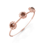 14kt Rose Gold Spiral Eleve Round Lab Diamond openable bracelet (1 Ct. Tw.) right